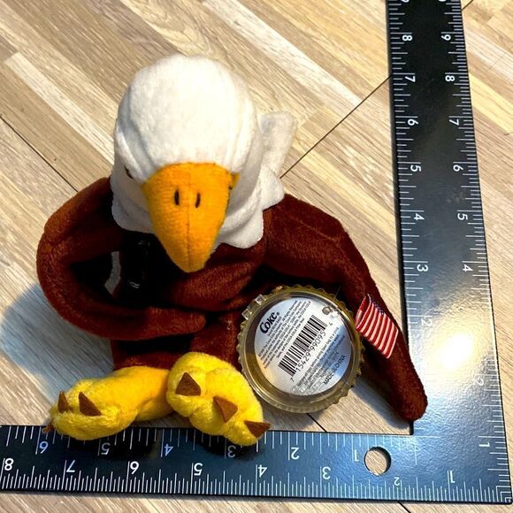 Coca Cola Coke Plush Reegle the Eagle 1998 International Collection USA 5.5" euc - Picture 5 of 7